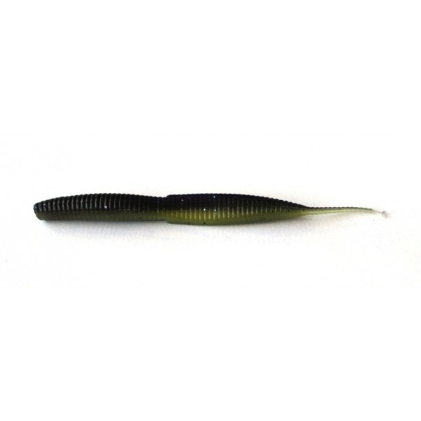 Силиконовая приманка на хищную рыбу, Taipan Rain Worm, 3,8 дюйма, 8шт/уп, цвет №16 Violet chartrease neon